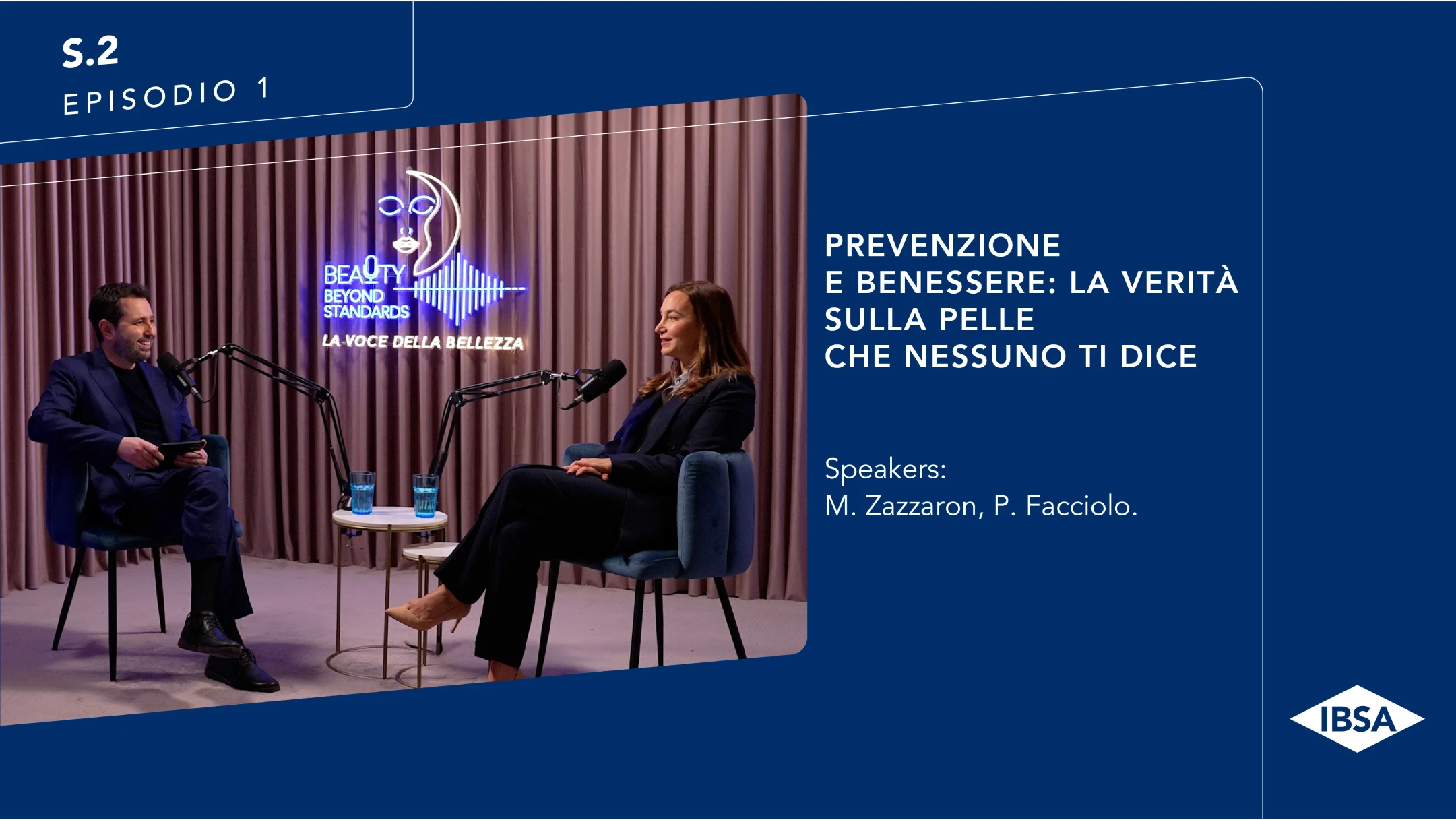 <p class="s3"><span class="s4"><strong>EPISODIO 1</strong> – </span>Medicina estetica preventiva: siamo davvero pronti a cambiare prospettiva?⁣</p>
<p class="s3">In questo primo episodio della seconda stagione di <span class="s5">Beauty Beyond Standards</span>, Patrick Facciolo insieme alla dottoressa Michela Zazzaron introduce un approccio che va oltre la correzione del segno visibile.⁣</p>
<p class="s3">Non si tratta più solo di intervenire, ma di comprendere i processi dell’invecchiamento e accompagnare la pelle nel tempo, con trattamenti mirati e consapevoli.<br />
Una visione che mette al centro la salute dell’organo pelle prima ancora della sua apparenza.⁣</p>
<p class="s3">La bellezza non è un risultato immediato, ma un equilibrio che si costruisce nel tempo.</p>
