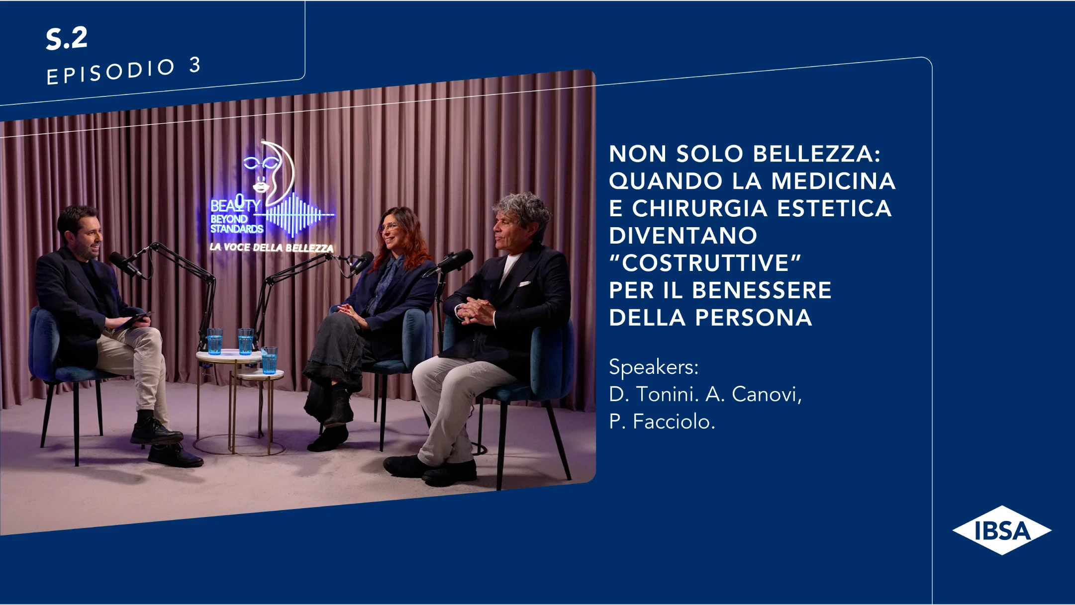 <p><span class="s4"><strong>EPISODIO 3</strong> – </span>Nel terzo episodio della seconda stagione di <span class="s5">Beauty Beyond Standards</span>, Patrick Facciolo insieme al dott. Davide Tonini e alla psicologa Ameya Canovi approfondisce il confine tra chirurgia estetica e chirurgia ricostruttiva, due ambiti spesso sovrapposti ma profondamente diversi.⁣</p>
<p>Se la chirurgia ricostruttiva interviene per restituire forma e funzione a seguito di patologie, la chirurgia estetica si inserisce in un percorso di miglioramento dell’aspetto.<br />
Due ambiti distinti, uniti però da un elemento comune: la centralità della persona.⁣⁣<br />
Accanto alla competenza clinica emerge il valore della dimensione psicologica: comprendere le motivazioni, distinguere tra bisogno e desiderio, accompagnare il paziente in un percorso consapevole.⁣</p>
<p>Perché ogni cambiamento non riguarda solo ciò che vediamo allo specchio, ma anche il modo in cui ci riconosciamo.⁣</p>
